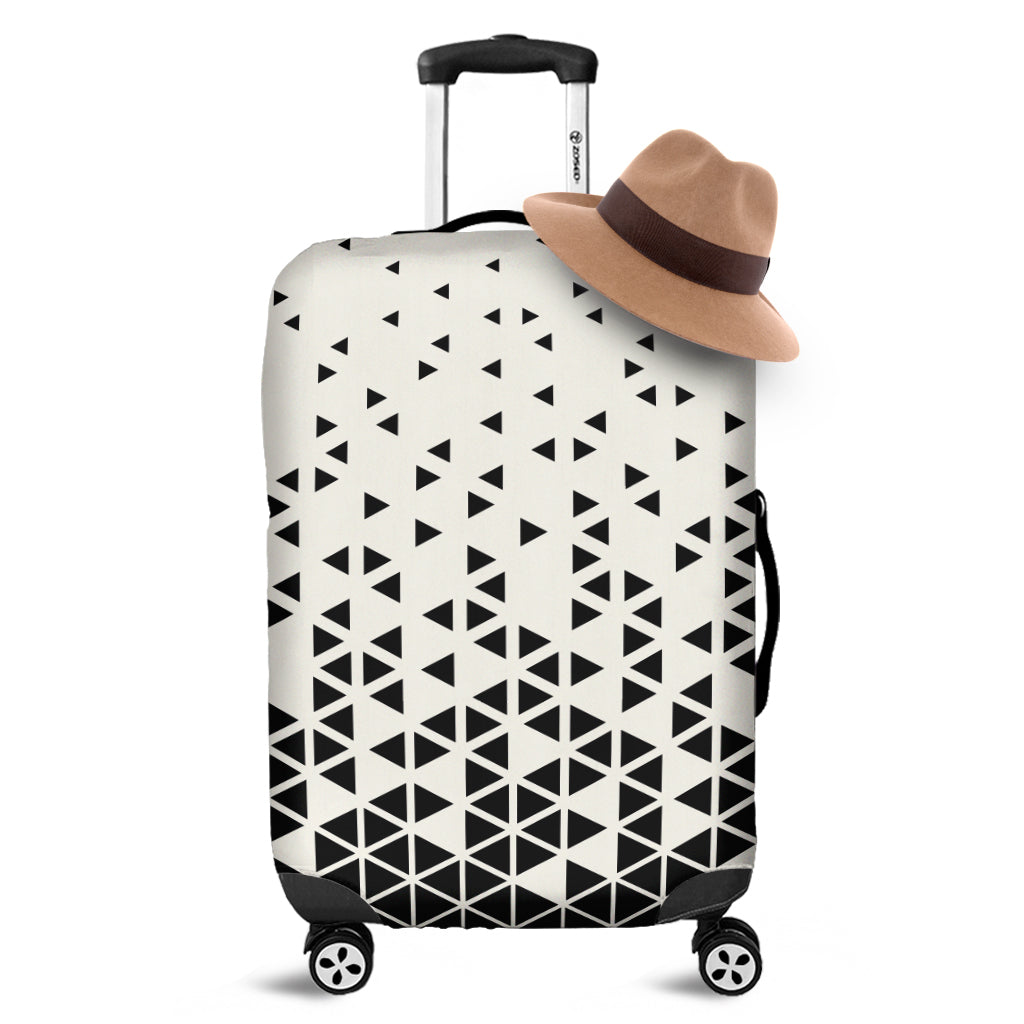 Black And White Geometric Pattern Print Luggage Cover