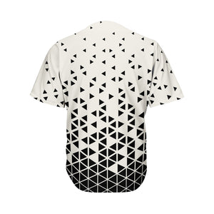 Black And White Geometric Pattern Print Men's Baseball Jersey