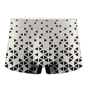 Black And White Geometric Pattern Print Men's Boxer Briefs