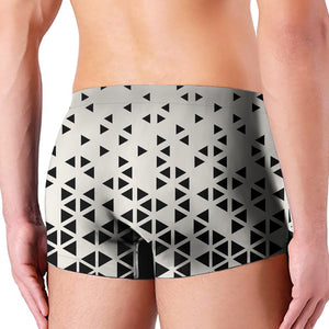 Black And White Geometric Pattern Print Men's Boxer Briefs