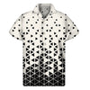 Black And White Geometric Pattern Print Men's Short Sleeve Shirt