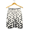 Black And White Geometric Pattern Print Men's Shorts