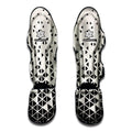 Black And White Geometric Pattern Print Muay Thai Shin Guards