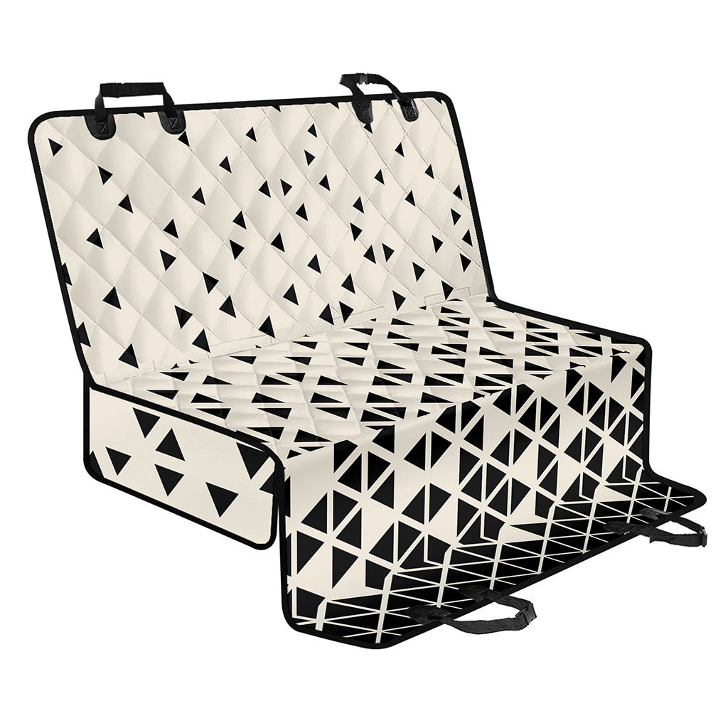 Black And White Geometric Pattern Print Pet Car Back Seat Cover