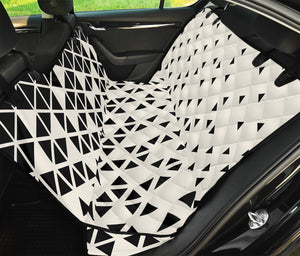 Black And White Geometric Pattern Print Pet Car Back Seat Cover