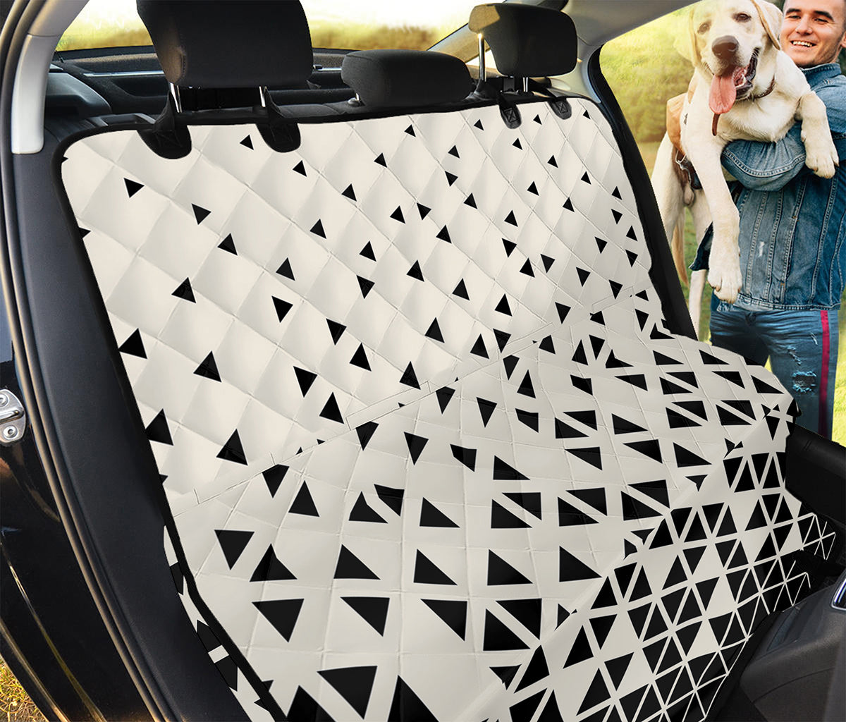 Black And White Geometric Pattern Print Pet Car Back Seat Cover