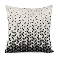 Black And White Geometric Pattern Print Pillow Cover