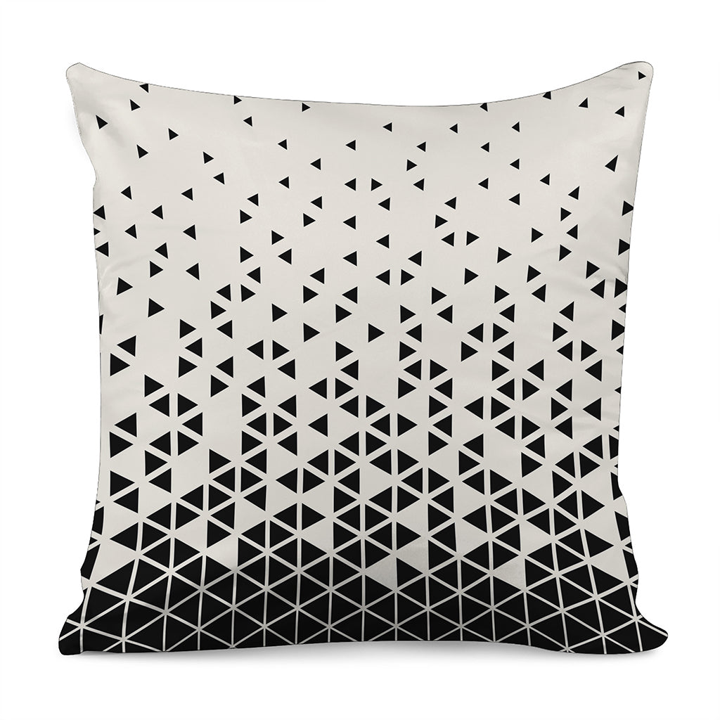 Black And White Geometric Pattern Print Pillow Cover
