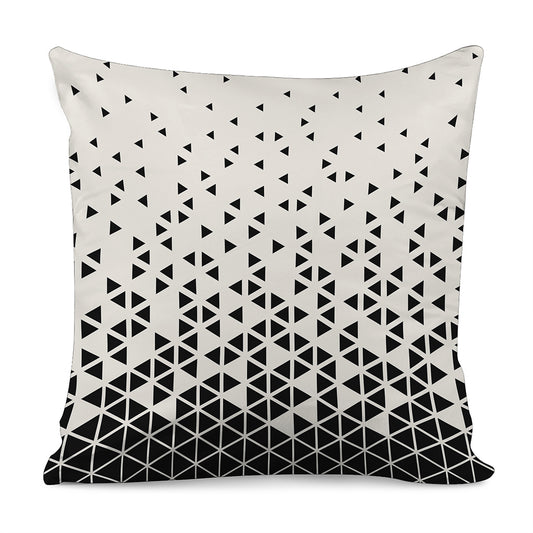 Black And White Geometric Pattern Print Pillow Cover