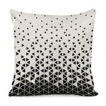 Black And White Geometric Pattern Print Pillow Cover