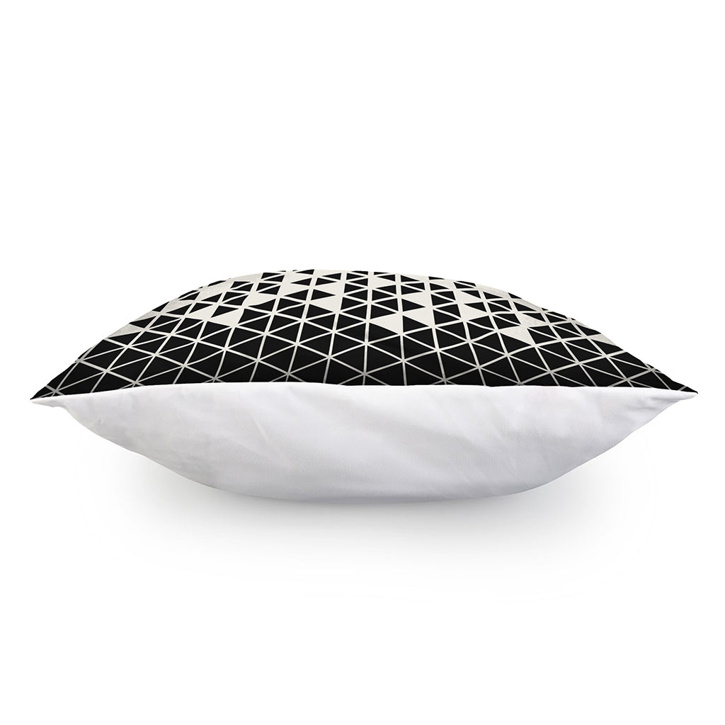 Black And White Geometric Pattern Print Pillow Cover