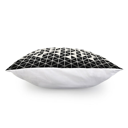 Black And White Geometric Pattern Print Pillow Cover