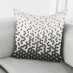 Black And White Geometric Pattern Print Pillow Cover