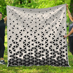 Black And White Geometric Pattern Print Quilt