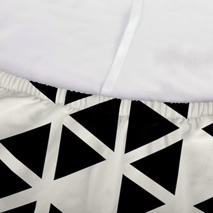 Black And White Geometric Pattern Print Sofa Cover