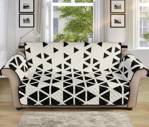 Black And White Geometric Pattern Print Sofa Protector