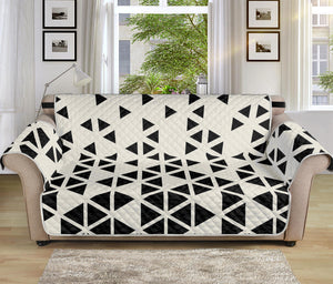 Black And White Geometric Pattern Print Sofa Protector