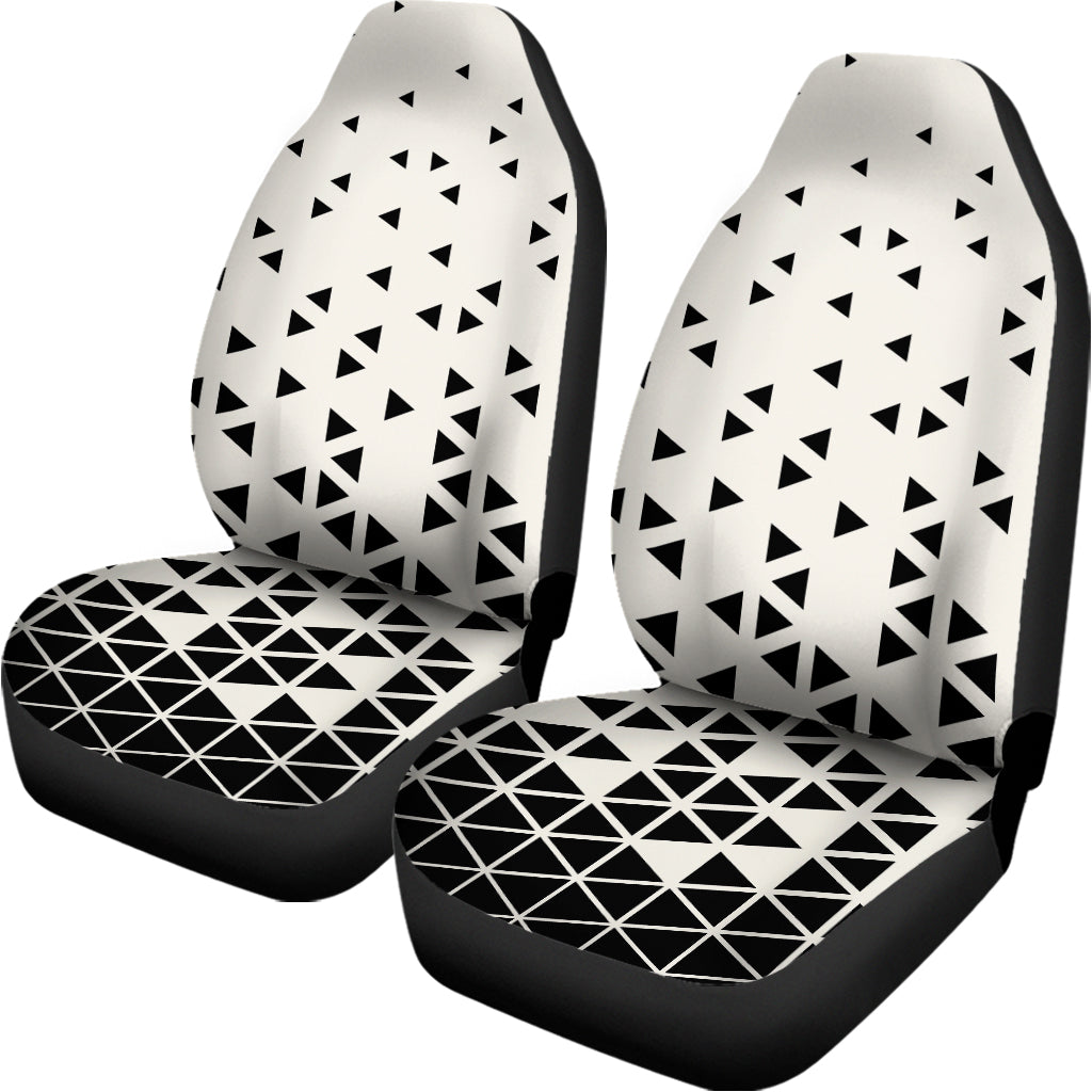 Black And White Geometric Pattern Print Universal Fit Car Seat Covers
