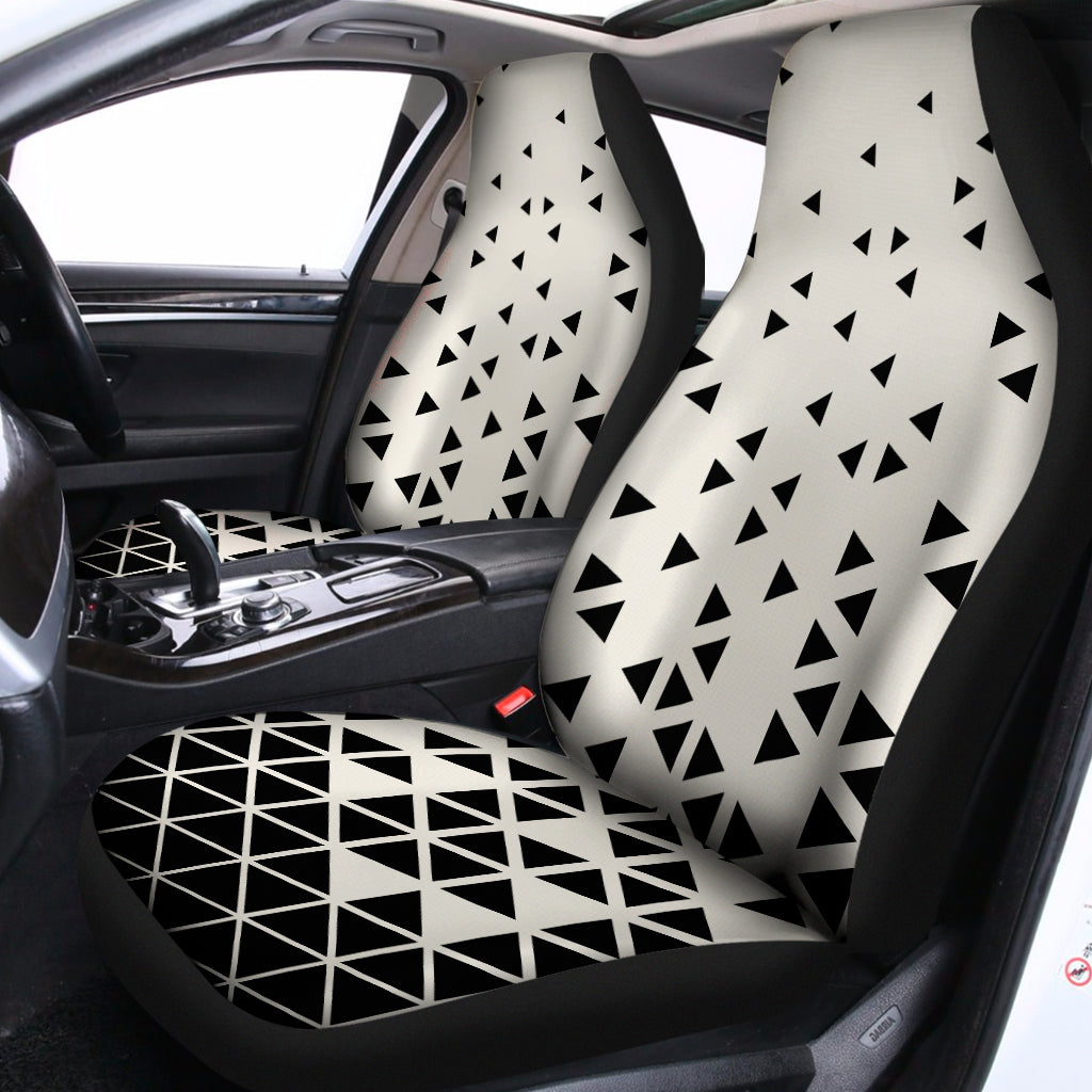 Black And White Geometric Pattern Print Universal Fit Car Seat Covers