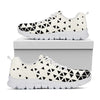 Black And White Geometric Pattern Print White Sneakers