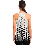 Black And White Geometric Pattern Print Women's Racerback Tank Top