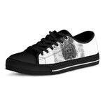 Black And White German Shepherd Print Black Low Top Shoes 