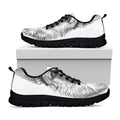 Black And White German Shepherd Print Black Running Shoes