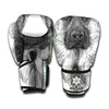 Black And White German Shepherd Print Boxing Gloves