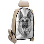 Black And White German Shepherd Print Car Seat Organizers