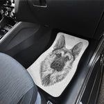 Black And White German Shepherd Print Front Car Floor Mats