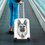 Black And White German Shepherd Print Luggage Cover