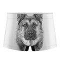 Black And White German Shepherd Print Men's Boxer Briefs