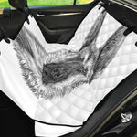 Black And White German Shepherd Print Pet Car Back Seat Cover