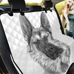 Black And White German Shepherd Print Pet Car Back Seat Cover
