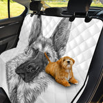 Black And White German Shepherd Print Pet Car Back Seat Cover