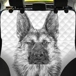 Black And White German Shepherd Print Pet Car Back Seat Cover