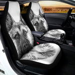 Black And White German Shepherd Print Universal Fit Car Seat Covers
