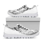 Black And White German Shepherd Print White Sneakers