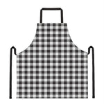 Black And White Gingham Pattern Print Apron