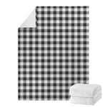 Black And White Gingham Pattern Print Blanket