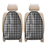 Black And White Gingham Pattern Print Car Seat Organizers