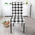 Black And White Gingham Pattern Print Dining Chair Slipcover