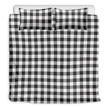 Black And White Gingham Pattern Print Duvet Cover Bedding Set