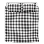 Black And White Gingham Pattern Print Duvet Cover Bedding Set