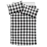 Black And White Gingham Pattern Print Duvet Cover Bedding Set
