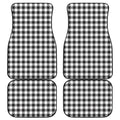 Black And White Gingham Pattern Print Front and Back Car Floor Mats