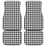 Black And White Gingham Pattern Print Front and Back Car Floor Mats