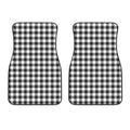 Black And White Gingham Pattern Print Front Car Floor Mats