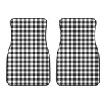 Black And White Gingham Pattern Print Front Car Floor Mats