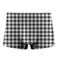 Black And White Gingham Pattern Print Men's Boxer Briefs
